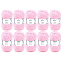 10 pelotes de laine - Rose bébé - 5 - 100% acrylique - 3,5/4,5 mm - Gründl - Lisa Premium