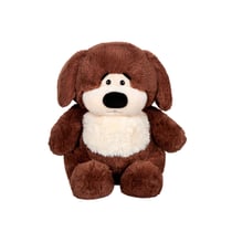 Peluche - Peluche > Chien Marron Foncé et Beige, Oreilles Marrons – 40 cm