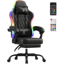 Chaise gaming ergonomique GTPLAYER - Polycarbonate PU - Noir - 48 x 48 x 135 cm