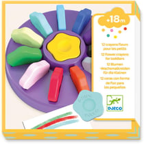 12 crayons fleurs pour les petits - DJECO - Multicolore
