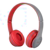 Casque Bluetooth Pliable Sans Fil, Support MP3 FM Appel, Autonomie 18h, Charge 2h Rouge YONIS