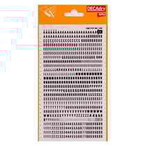 Lettres alphabet et Chiffres Transfert Noir 4mm Police serrée