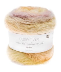 Pelote ESSENTIALS SUPER KID MOHAIR LOVES SILK PRINT 50 gr - Rico Design 07 Gris