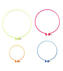 Cercles à broder - set 4 pièces multicolore