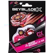 Toupie beyblade x reaper incendio t 4-70k cx - type equilibre - pack toupie et lanceur - hasbro g1536
