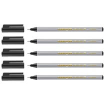 Lot de 5 feutres d'écriture pointe extra fine 0,3 mm - EDDING Office Liner 89 - Noir