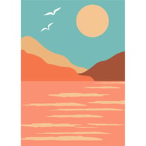 Tableau sur toile plage 65x97 cm