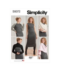 Patron Simplicity 9372 - Robe et haussements d'épaules pour femmes du 32 au 54 FR taille n°FR 32-54