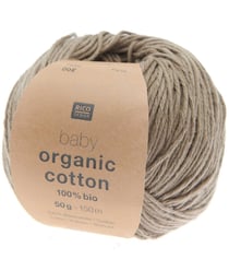 Pelote de coton Baby organic cotton - 100% BIO - Rico Design 08 Taupe Marron
