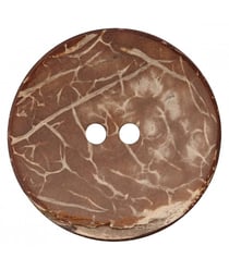 Carte de 1 bouton Coco 2 trous 50mm - Prym Marron
