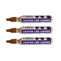 3 crayons cire liquide pour bougie - doré