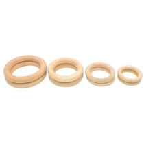 Anneaux en bois pour macramé 4 à 7 cm 8 pièces