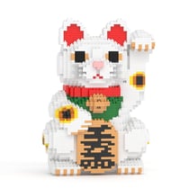 Chat porte-bonheur Maneki Neko n°1 blanc Taille standard | JEKCA | 14 ans et +