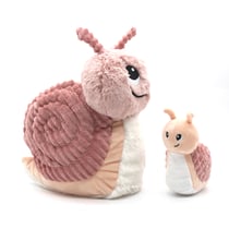 Ptipotos – Escargot maman et bebe – rose - Les Déglingos - Rouge