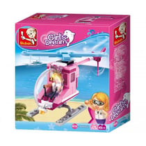 Jeu de construction - HELICOPTER - Sluban - 78 pièces - Rose