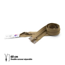 Fermeture éclair Z68 - Séparable 6mm double curseur - 60 cm