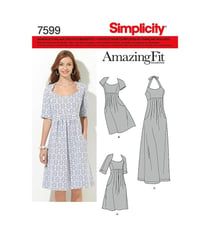 Patron Simplicity 7599 Robe femme taille n°(48, 50, 52, 54, 56)