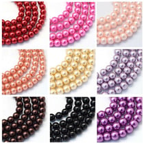 450 perles rondes en verre nacré fabrication bijoux 6 mm 9 couleurs assorties Lot B
