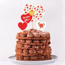 Cake topper assortis thème Romantique "Bonne fête
