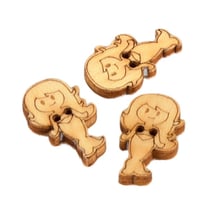 Bouton en bois 2cm x 1,8cm sirène