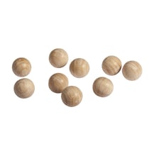 Boules en bois brut FSC 100%, 10mm 3mm - DT, 35pces