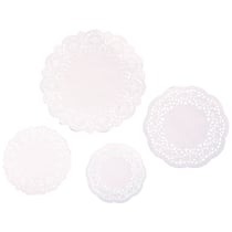 Papier dentelle Kit: Rond, blanc, ø11 - 21,5cm, 60 pces