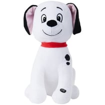 Grande peluche disney 101 dalmatiens : chien lucky blanc et noir avec son 50 cm