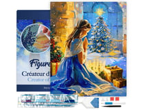 Diamond Painting Broderie Diamant Figured’Art 40x50cm toile tendue sur châssis en bois - diamants carrés - Prière de la Veillée de Noël