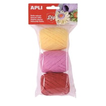 Raphia naturel tons candy 3 u.