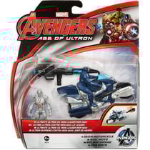 2 figurines avengers : age of ultron - l'ultime ultron vs et iron man leader + moto - hasbro - b2478