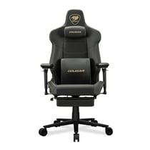 Fauteuil gaming - Cougar Gaming - ARMOREVOM - Noir/doré - Repose-Pieds Rétractable - Accoudoirs 5D - Jusqu'à 155° - Cuir PVC