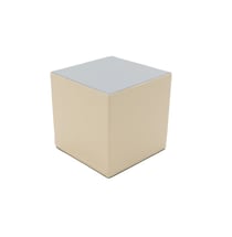 Méga cube en mousse beige/gris