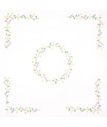 Kit de nappe à broder - Chaine de Marguerites - 80 x 80 cm - Trimits Blanc