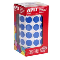Apli Agipa - Gommettes rouleau Rond Ø 15 mm Bleu x 2 832