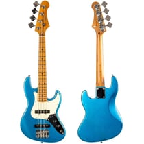 Flight Music Mini J Bass - Ukulélé basse - Corps plein - Bleu