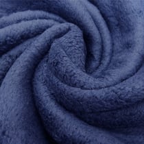 Tissu Doudou uni Bleu marine