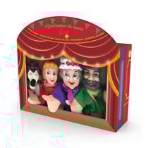 Coffret 4 marionnettes le petit chaperon rouge - contes classiques - jeu imagination, theatre enfant