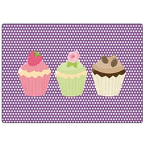 Tapis de souris 3 cupcakes 27 x 19 cm