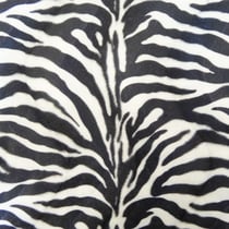 Tissu Velours Peau de bête Zèbre Blanc et noir