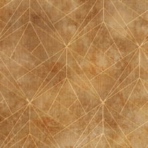 Tissu Velours ras tout doux Damier graphique sur fond Ocre