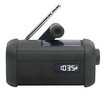 Muse Radio à Manivelle / Solaire Bluetooth avec Lampe de Poche modèle MH-08MB Noir