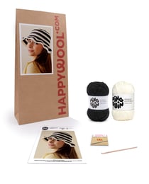 Kit Crochet Femme Chapeau Karma NOIR TU