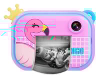 Avizar Appareil Photo Wifi pour Enfant avec Impression Instantanée Zoo Family Flamingo Rose