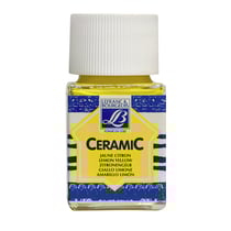 Peinture pour céramique - Jaune citron - Lefranc Bourgeois - Flacon de 50ml