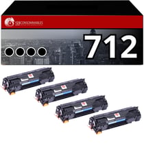 Pack 4 Toners compatible CANON 712 noir - 123CONSOMMABLES