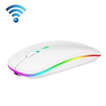 Souris Sans Fil RGB Bluetooth Silencieuse Ergonomique Rechargeable Avec 3 Boutons Blanc YONIS