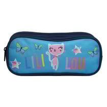 Trousse scolaire 2 compartiments Lili Lou Chat Bleue – BAGTROTTER