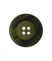 Carte de 2 boutons Panier Olive rond 28mm - Union Knopf Vert