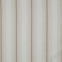Tissu Lin mélangé Rayures camel sur fond Ecru