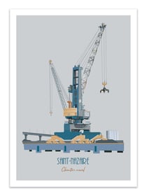 Affiche 50 x 70 cm -  Saint-Nazaire - Chantier naval - Artmoric